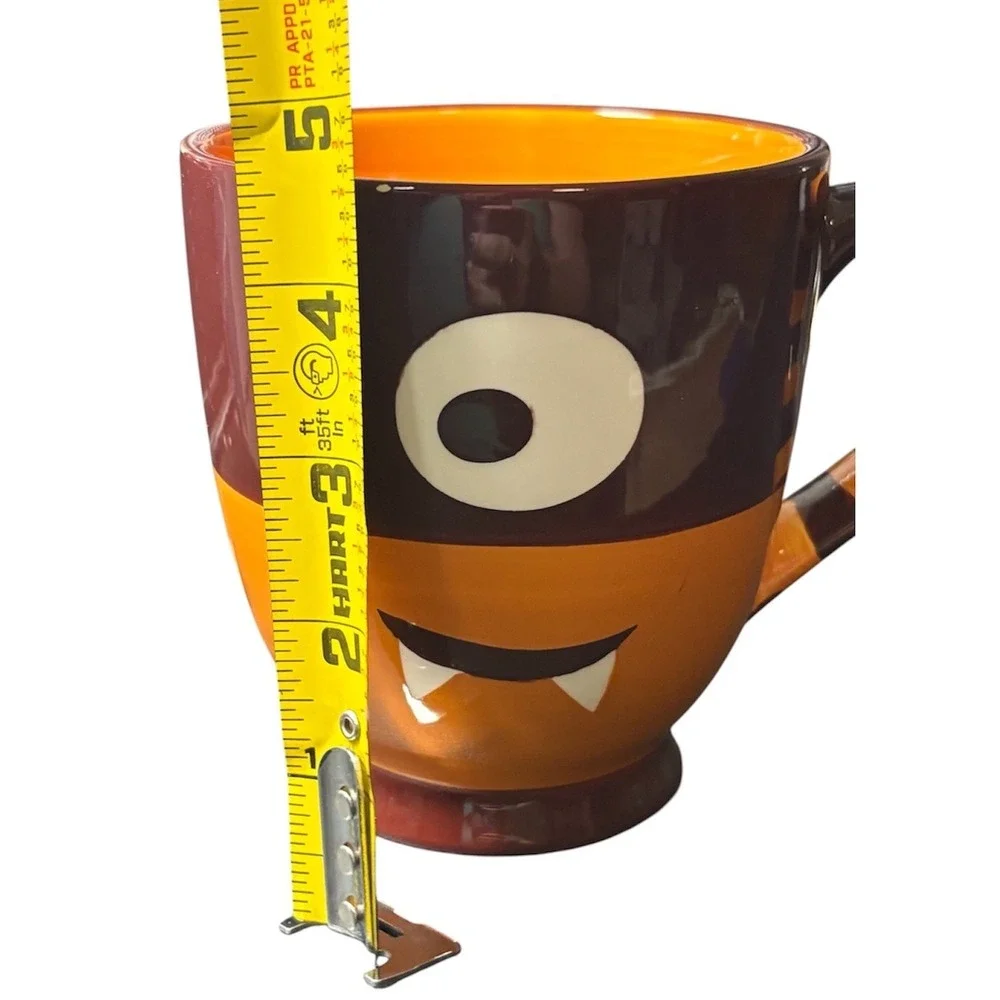 Starbucks 2006 Halloween Cyclops Monster Orange‎ Brown Coffee Mug Vintage